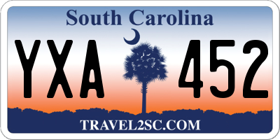 SC license plate YXA452