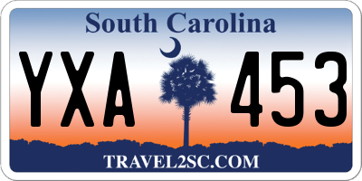 SC license plate YXA453