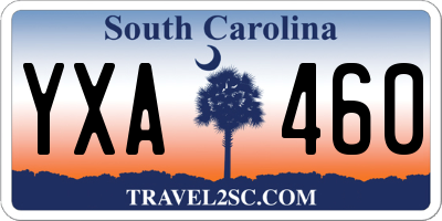 SC license plate YXA460