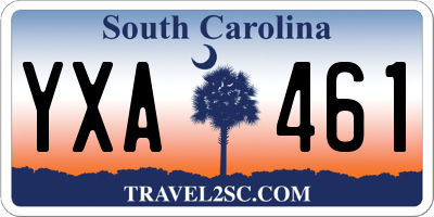 SC license plate YXA461