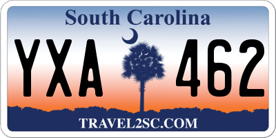 SC license plate YXA462