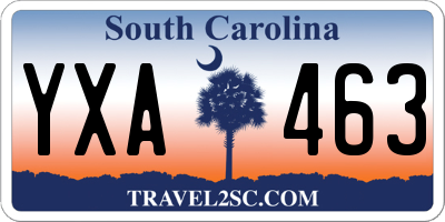 SC license plate YXA463