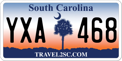 SC license plate YXA468
