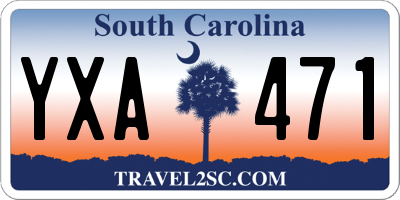 SC license plate YXA471
