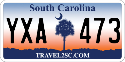 SC license plate YXA473