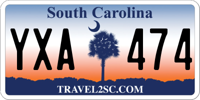 SC license plate YXA474