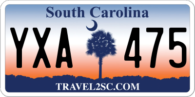 SC license plate YXA475