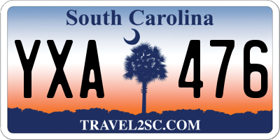 SC license plate YXA476