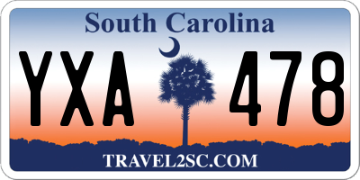 SC license plate YXA478