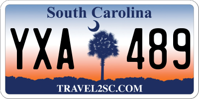 SC license plate YXA489