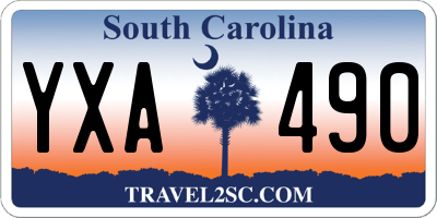 SC license plate YXA490