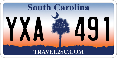 SC license plate YXA491