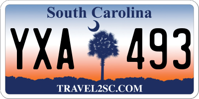 SC license plate YXA493