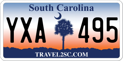 SC license plate YXA495