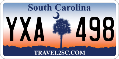 SC license plate YXA498