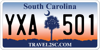 SC license plate YXA501
