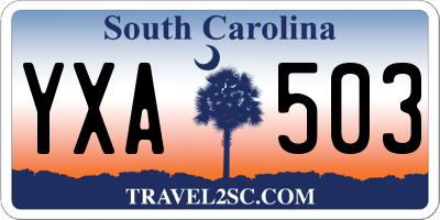 SC license plate YXA503