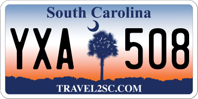 SC license plate YXA508