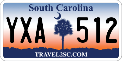 SC license plate YXA512