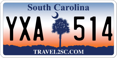 SC license plate YXA514