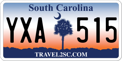 SC license plate YXA515