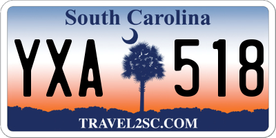 SC license plate YXA518