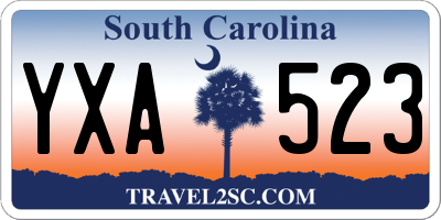 SC license plate YXA523