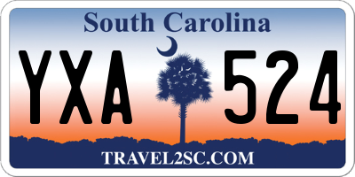 SC license plate YXA524