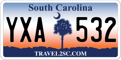 SC license plate YXA532