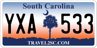 SC license plate YXA533