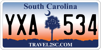 SC license plate YXA534