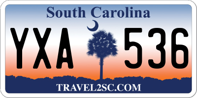 SC license plate YXA536