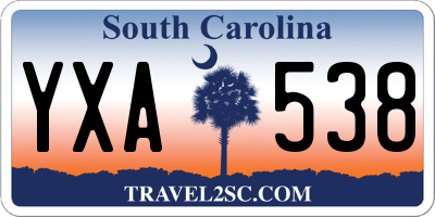 SC license plate YXA538