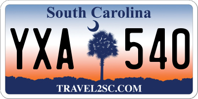 SC license plate YXA540