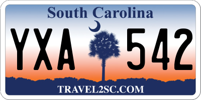 SC license plate YXA542