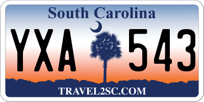 SC license plate YXA543