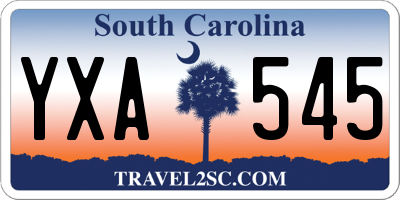 SC license plate YXA545