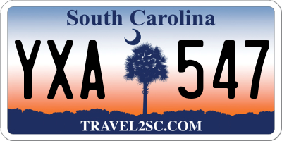 SC license plate YXA547