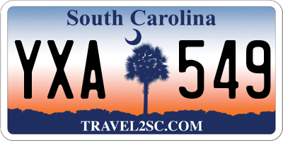 SC license plate YXA549