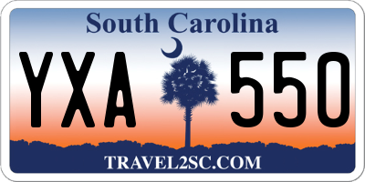 SC license plate YXA550