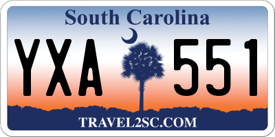 SC license plate YXA551