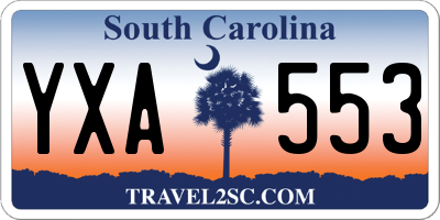 SC license plate YXA553