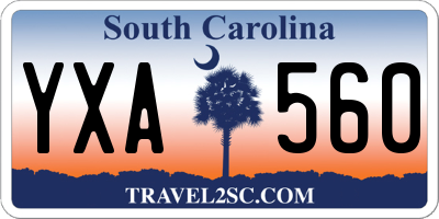 SC license plate YXA560