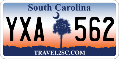 SC license plate YXA562