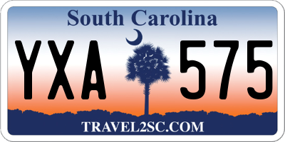 SC license plate YXA575