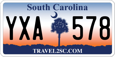 SC license plate YXA578
