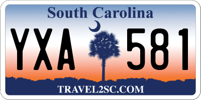 SC license plate YXA581