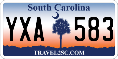 SC license plate YXA583