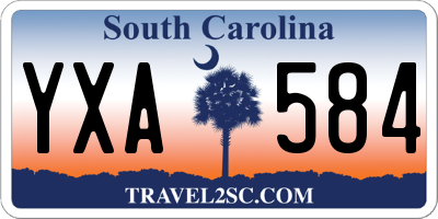 SC license plate YXA584