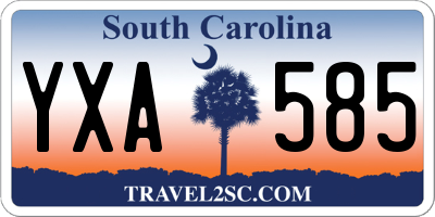 SC license plate YXA585